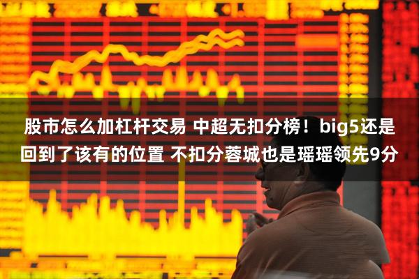 股市怎么加杠杆交易 中超无扣分榜！big5还是回到了该有的位置 不扣分蓉城也是瑶瑶领先9分